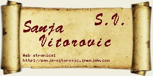 Sanja Vitorović vizit kartica